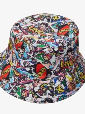 tokidoki Multicolor Heart & Crossbones Patch Hat
